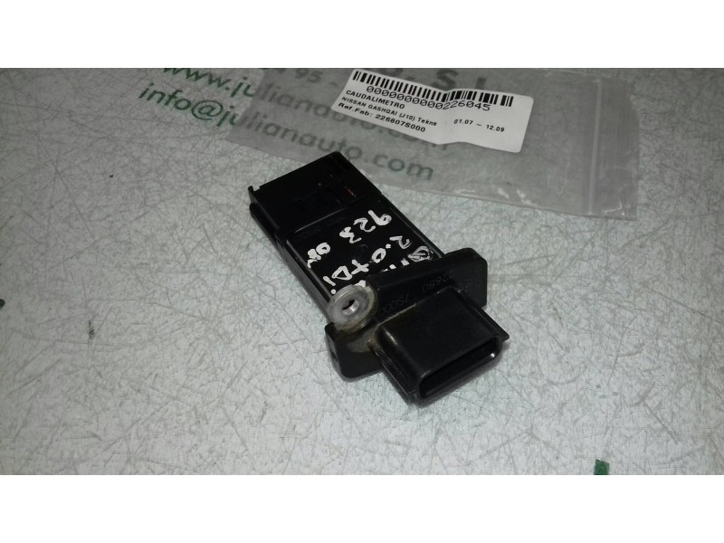 Recambio de caudalimetro para nissan qashqai (j10) tekna referencia OEM IAM 226807S000 AFH70M38 7821 5 PINES