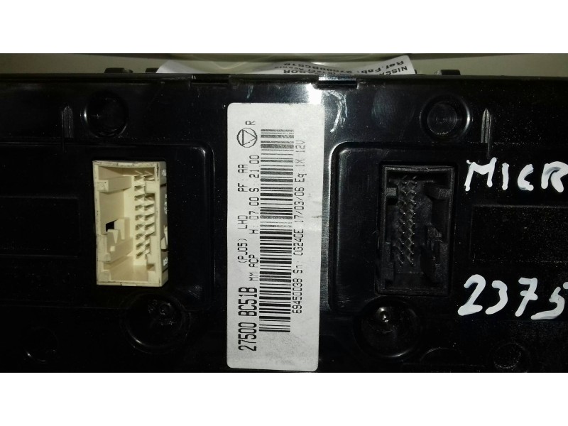 Recambio de mando climatizador para nissan micra (k12e) acenta referencia OEM IAM 27500BC51B 69450038 