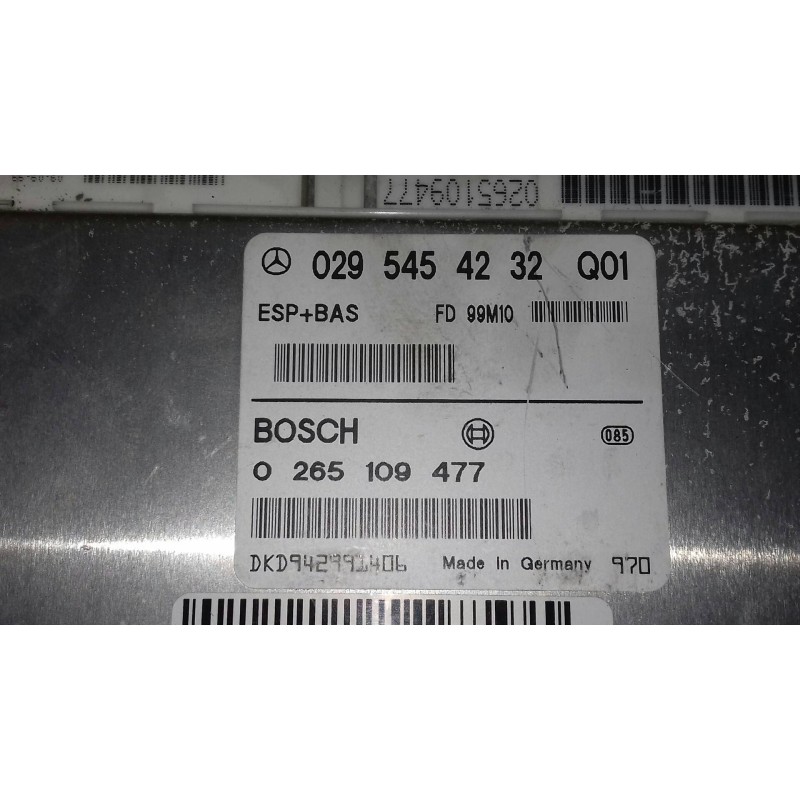 Recambio de centralita asr para mercedes-benz clase a (w168) 160 (168.033) referencia OEM IAM 0295454232 ESP BOSCH