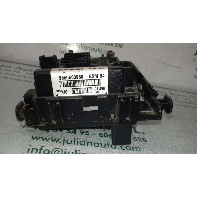 Recambio de caja reles / fusibles para peugeot 307 cc (s1) 2.0 referencia OEM IAM 9650663980 BSM B4 DELPHI