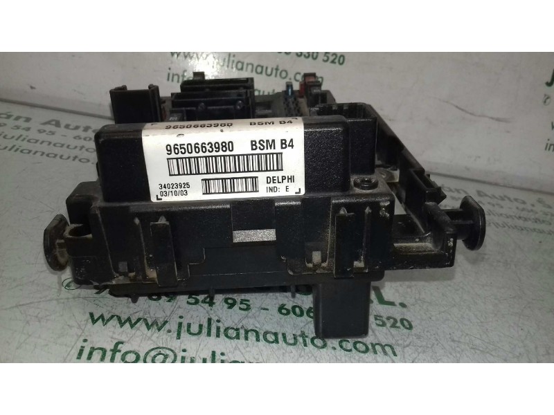Recambio de caja reles / fusibles para peugeot 307 cc (s1) 2.0 referencia OEM IAM 9650663980 BSM B4 DELPHI