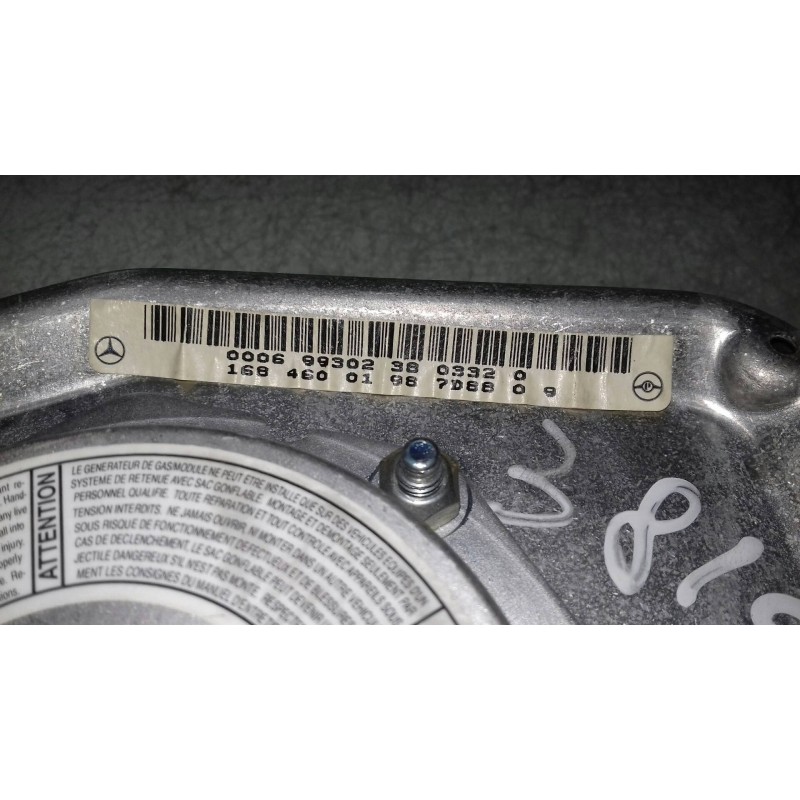 Recambio de airbag delantero izquierdo para mercedes-benz clase a (w168) 160 (168.033) referencia OEM IAM 16846001987D8809 00069