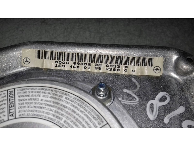 Recambio de airbag delantero izquierdo para mercedes-benz clase a (w168) 160 (168.033) referencia OEM IAM 16846001987D8809 00069