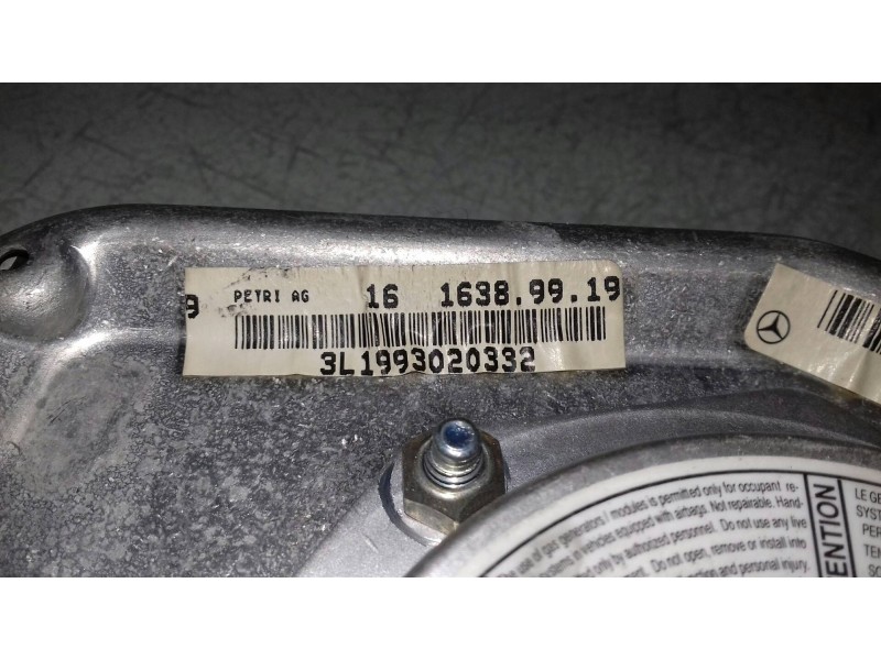 Recambio de airbag delantero izquierdo para mercedes-benz clase a (w168) 160 (168.033) referencia OEM IAM 16846001987D8809 00069