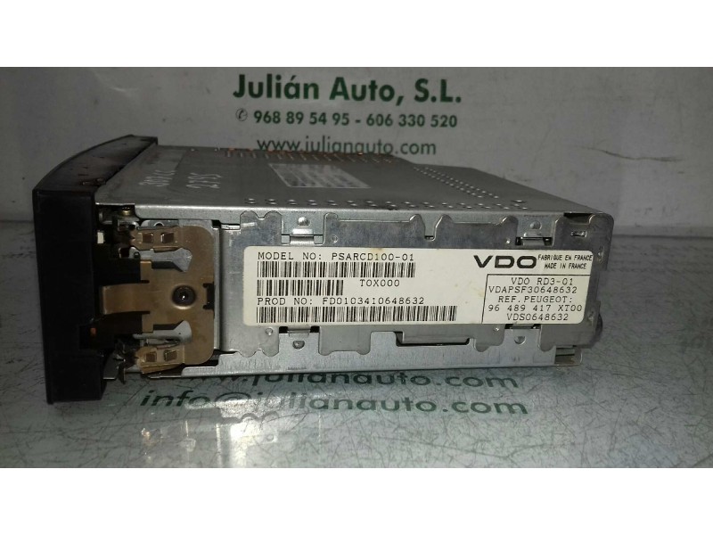 Recambio de sistema audio / radio cd para peugeot 307 cc (s1) 2.0 referencia OEM IAM 96489417XT VD0RD301 