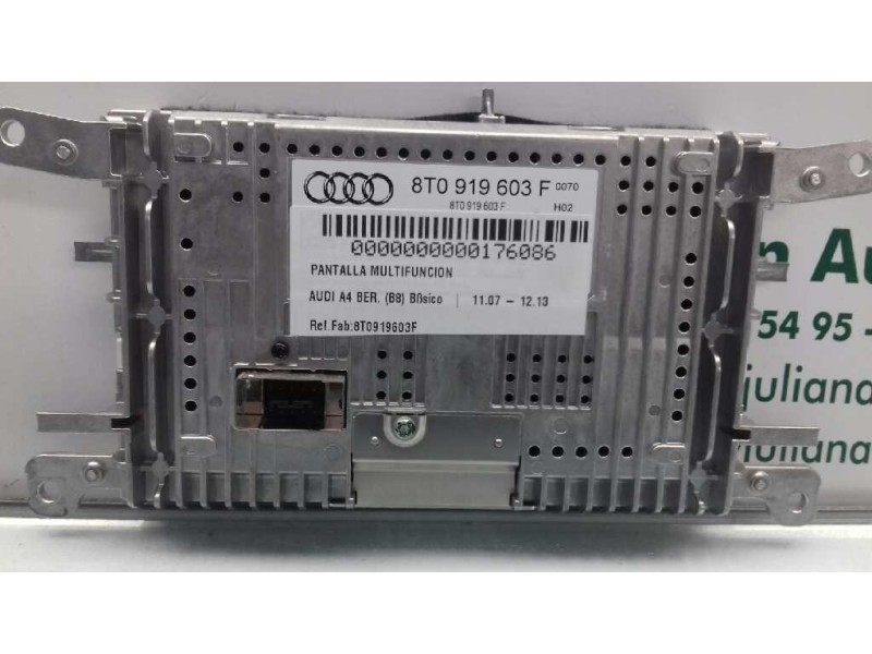 Recambio de pantalla multifuncion para audi a4 ber. (b8) básico referencia OEM IAM 8T0919603F  PANASONIC
