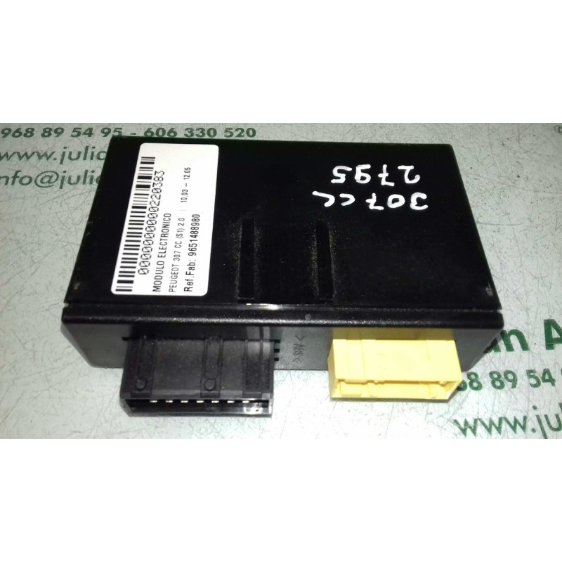 Recambio de modulo electronico para peugeot 307 cc (s1) 2.0 referencia OEM IAM 9651488980 33890109 