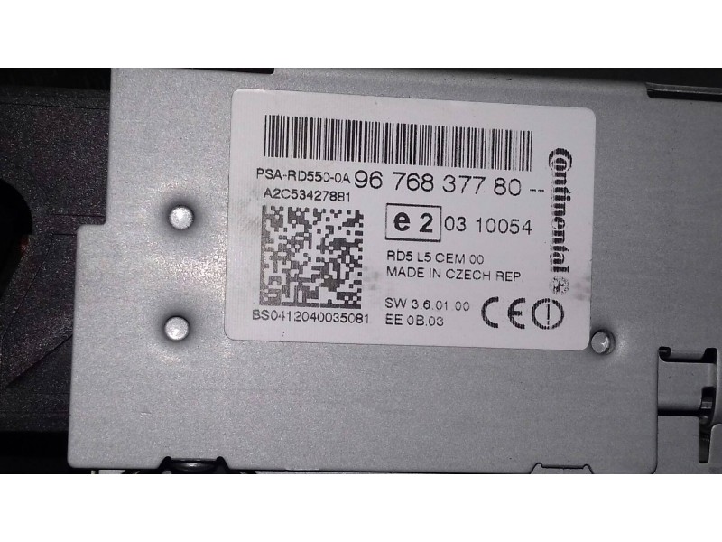 Recambio de sistema audio / radio cd para peugeot 508 access referencia OEM IAM 9676837780 A2C53427881 
