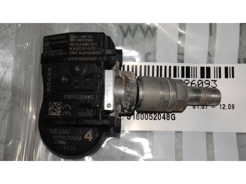 Recambio de sensor presion para nissan qashqai (j10) tekna referencia OEM IAM S180052048G 407003VUOA 