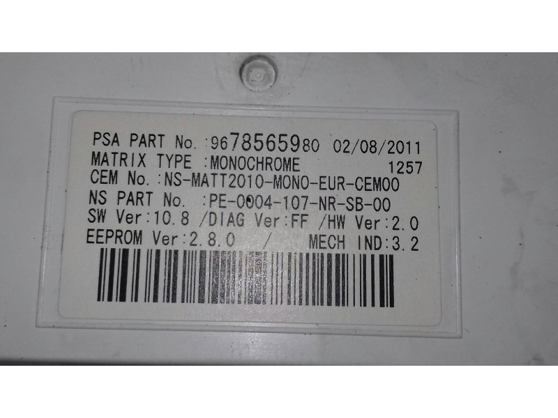Recambio de cuadro instrumentos para peugeot 508 access referencia OEM IAM 9678565980 5550030702 9800420280