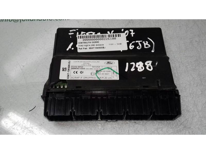 Recambio de centralita cierre para ford fiesta (cbk) ambiente referencia OEM IAM 6S6T15K600BJ 5WK48854I 2S6I15607BC