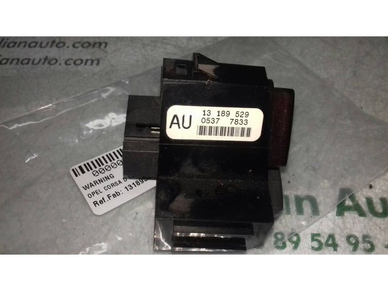 Recambio de warning para opel corsa d cosmo referencia OEM IAM 13189529 05377833 9 PINES