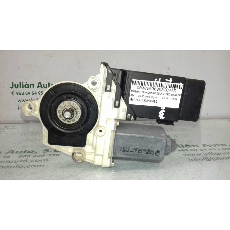 Recambio de motor elevalunas delantero derecho para seat toledo (1m2) signo referencia OEM IAM 1J0959802G 101478202 