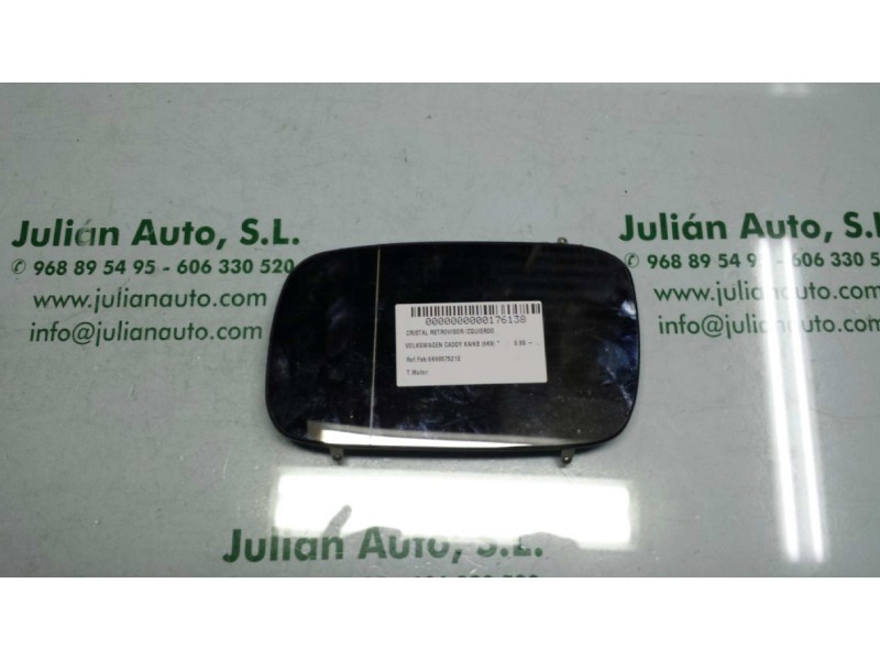 Recambio de cristal retrovisor izquierdo para volkswagen caddy ka/kb (9k9) referencia OEM IAM 6K9857521E  
