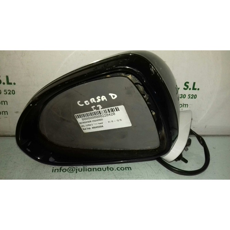 Recambio de retrovisor izquierdo para opel corsa d ´´111 years´´ referencia OEM IAM 468435664  ELECTRICO