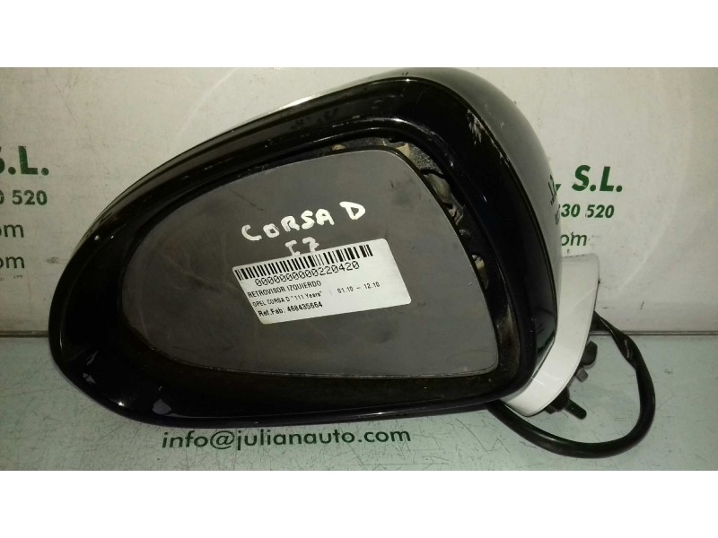 Recambio de retrovisor izquierdo para opel corsa d ´´111 years´´ referencia OEM IAM 468435664  ELECTRICO
