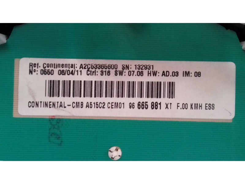 Recambio de cuadro instrumentos para citroen c3 attraction referencia OEM IAM 96665881XT A2C53385740 A2C53365600