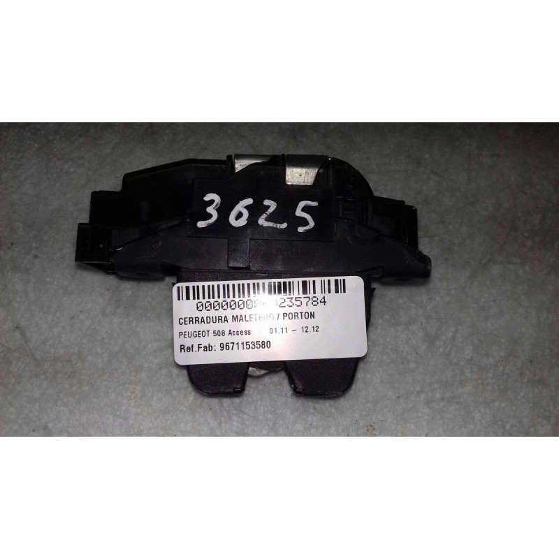 Recambio de cerradura maletero / porton para peugeot 508 access referencia OEM IAM 9671153580  CONECTOR 3 PINES