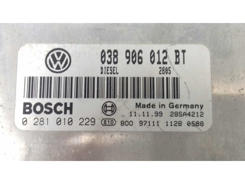Recambio de centralita motor uce para seat leon (1m1) stella referencia OEM IAM 038906012BT 0281010229 BOSCH