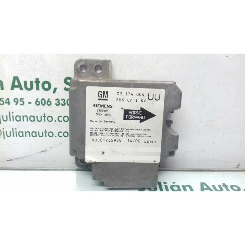 Recambio de centralita airbag para opel astra g berlina club referencia OEM IAM 09174004 5WK42876 1923594