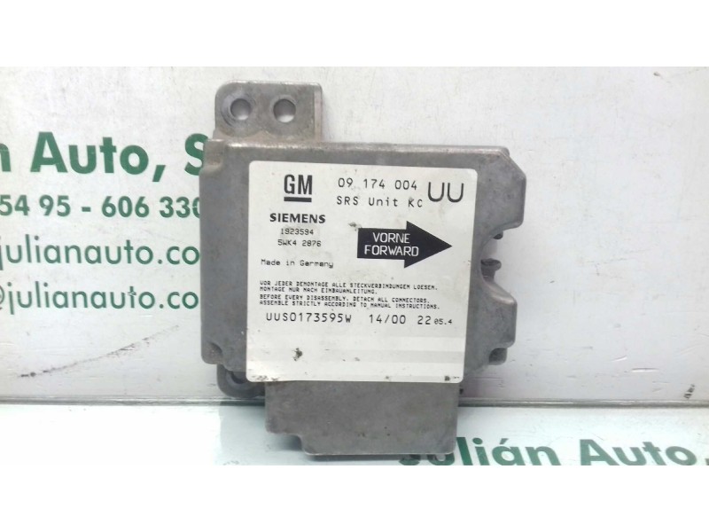 Recambio de centralita airbag para opel astra g berlina club referencia OEM IAM 09174004 5WK42876 1923594