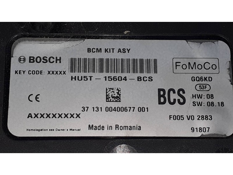 Recambio de caja reles / fusibles para ford ecosport (cr6) titanium referencia OEM IAM HU5T15604BCS F005V02883 BOSCH