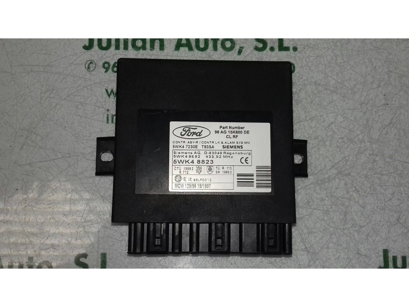 Recambio de modulo confort para ford focus berlina (cak) ambiente referencia OEM IAM 98AG15K600DE 5WK48823 SIEMENS