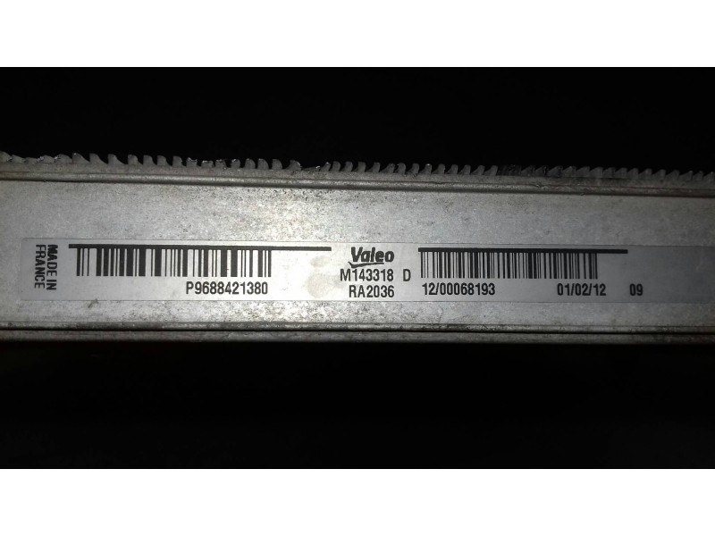 Recambio de radiador agua para peugeot 508 access referencia OEM IAM 9688421380 M143318D VALEO