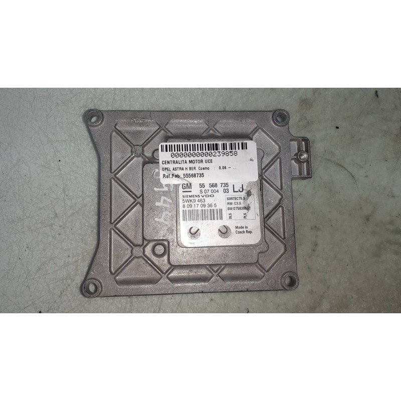 Recambio de centralita motor uce para opel astra h ber. cosmo referencia OEM IAM 55568735 5WK9463 SIEMENS VDO