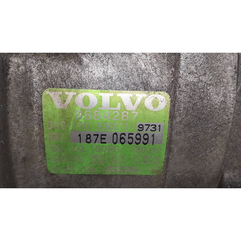 Recambio de compresor aire acondicionado para volvo s60 berlina 2.4 d referencia OEM IAM 8684287 5060119731 8708581