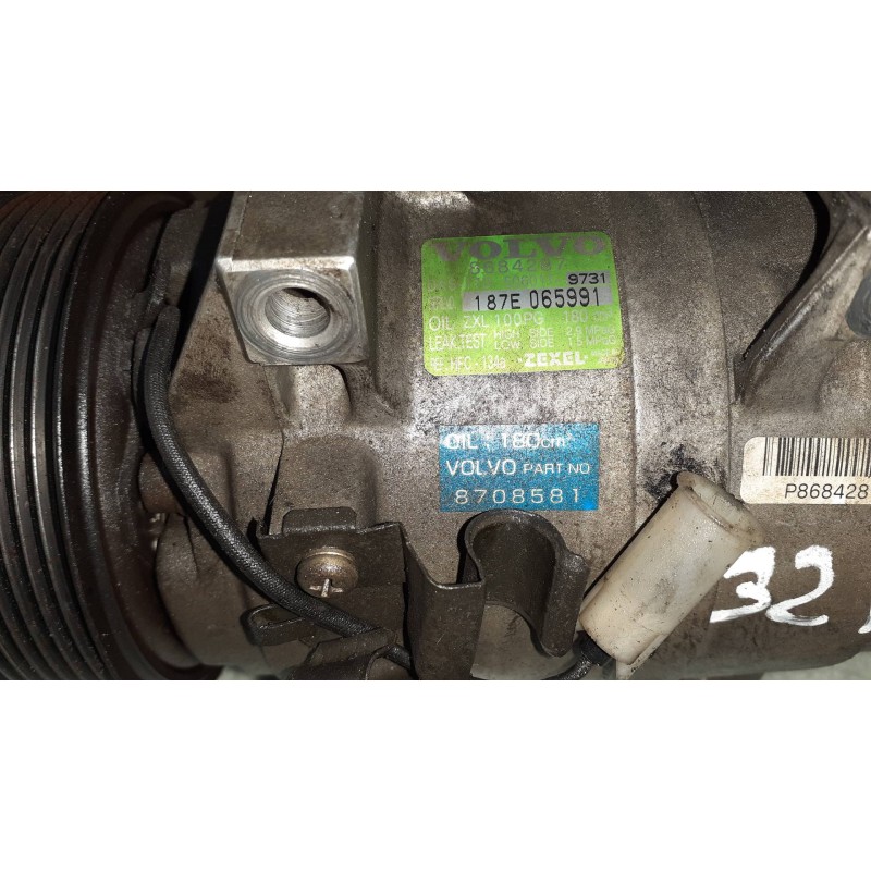 Recambio de compresor aire acondicionado para volvo s60 berlina 2.4 d referencia OEM IAM 8684287 5060119731 8708581