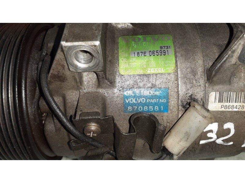 Recambio de compresor aire acondicionado para volvo s60 berlina 2.4 d referencia OEM IAM 8684287 5060119731 8708581