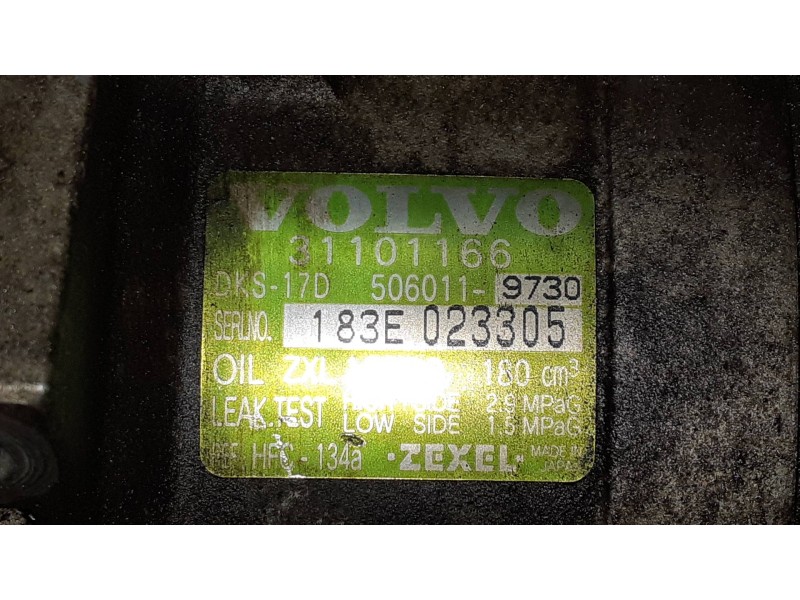 Recambio de compresor aire acondicionado para volvo s60 berlina 2.4 d referencia OEM IAM 31101166 5060119730 8708581