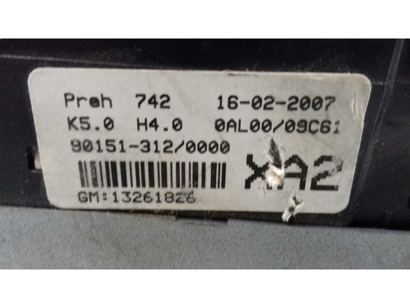 Recambio de mando climatizador para opel astra h ber. cosmo referencia OEM IAM 13261826 90151312 