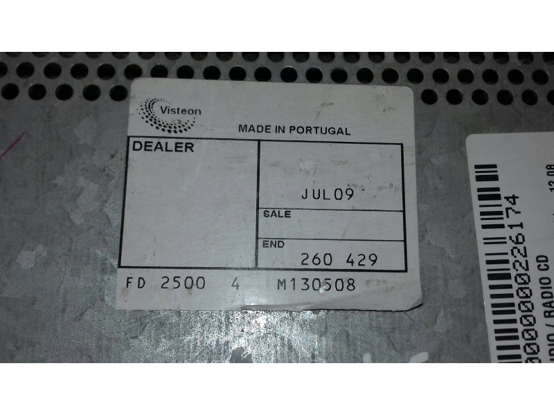 Recambio de sistema audio / radio cd para ford fiesta (cbk) ambiente referencia OEM IAM 10R020474  CODE RADIO 4744