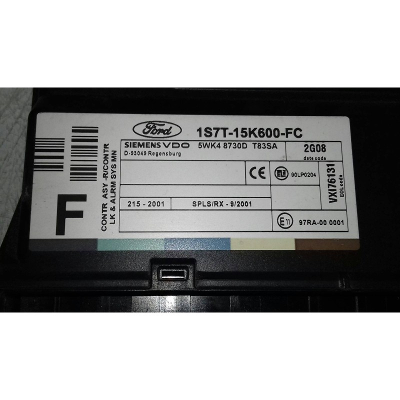 Recambio de centralita check control para ford focus berlina (cak) ambiente referencia OEM IAM 1S7T15K600FC 5WK48730E SIEMENS VD