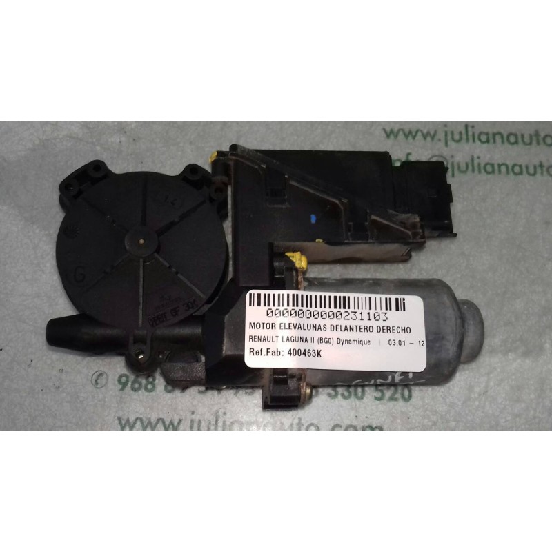 Recambio de motor elevalunas delantero derecho para renault laguna ii (bg0) dynamique referencia OEM IAM 400463K  6 PINES