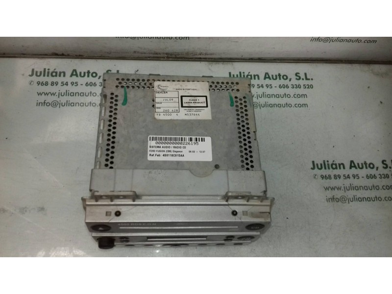 Recambio de sistema audio / radio cd para ford fusion (cbk) elegance referencia OEM IAM 4S6118C815AA  CODE RADIO 7869 Recambio de sistema audio / radio cd para ford fusion (cbk) elegance referencia OEM IAM 4S6118C815AA  CODE RADIO 7869