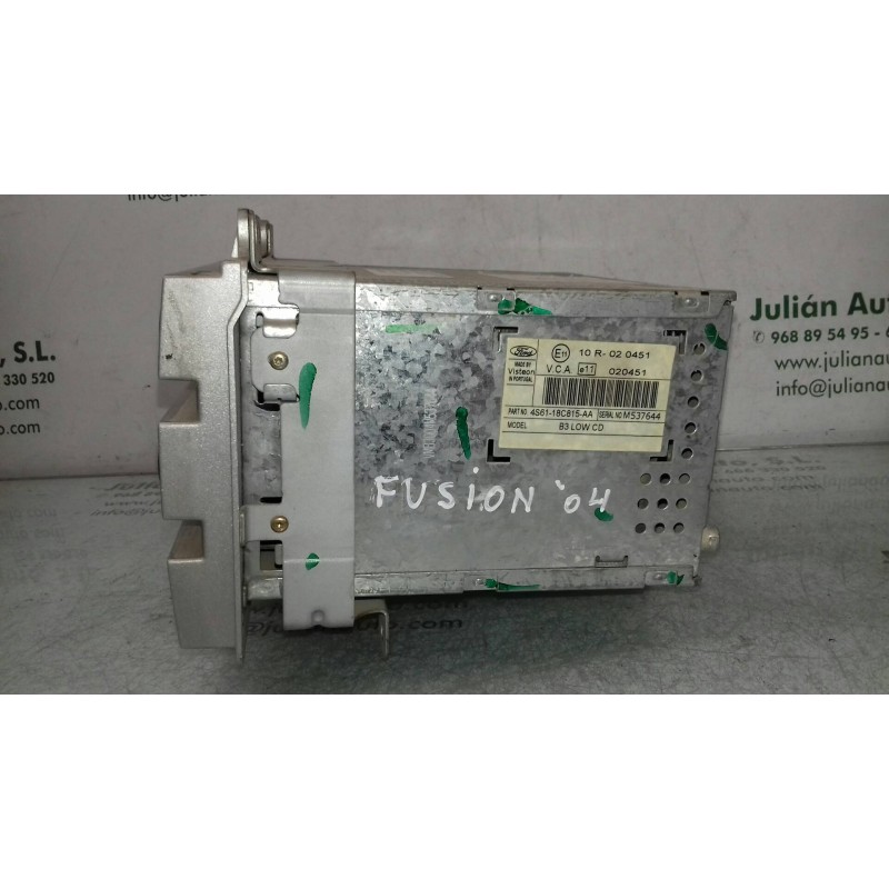 Recambio de sistema audio / radio cd para ford fusion (cbk) elegance referencia OEM IAM 4S6118C815AA  CODE RADIO 7869 Recambio de sistema audio / radio cd para ford fusion (cbk) elegance referencia OEM IAM 4S6118C815AA  CODE RADIO 7869