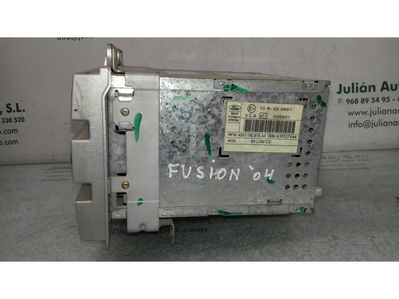 Recambio de sistema audio / radio cd para ford fusion (cbk) elegance referencia OEM IAM 4S6118C815AA  CODE RADIO 7869 Recambio de sistema audio / radio cd para ford fusion (cbk) elegance referencia OEM IAM 4S6118C815AA  CODE RADIO 7869