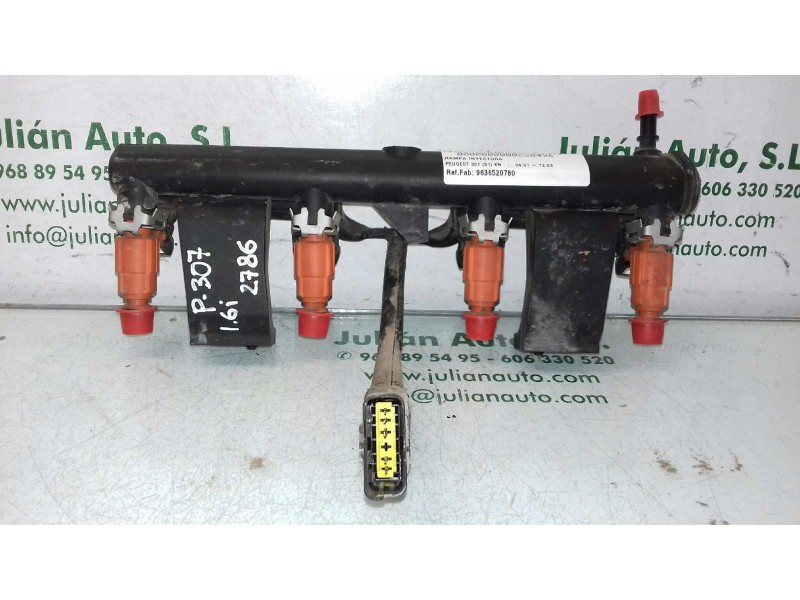 Recambio de rampa inyectora para peugeot 307 (s1) xn referencia OEM IAM 9636520780 0280156034 