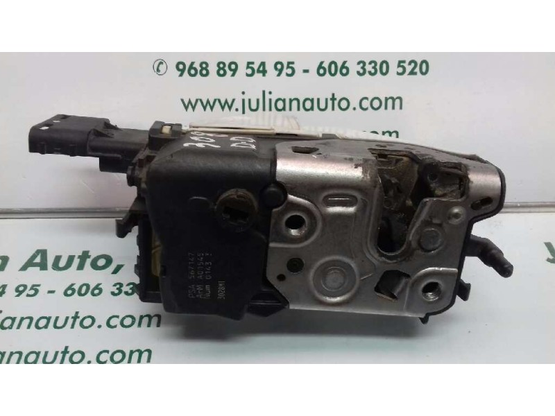 Recambio de cerradura puerta delantera derecha para peugeot 308 confort referencia OEM IAM 567147 A015545 6 PINES