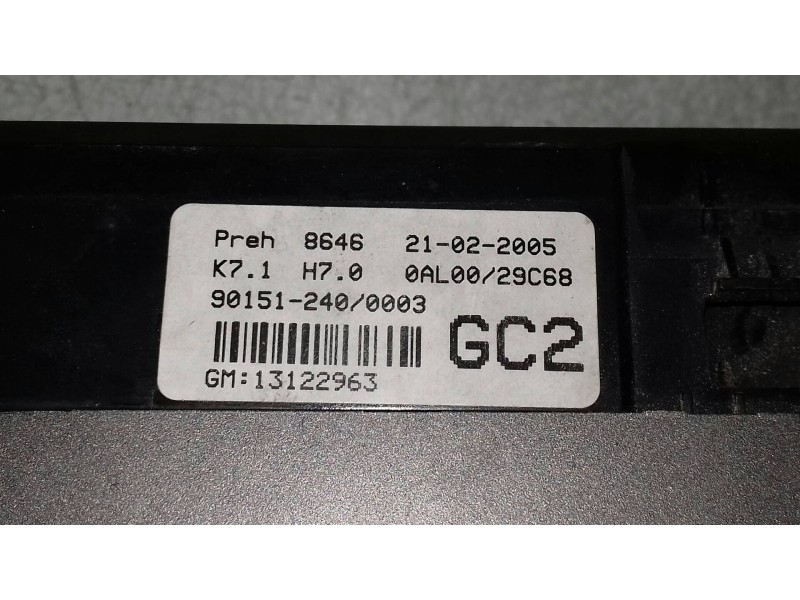 Recambio de mando calefaccion / aire acondicionado para opel astra h berlina elegance referencia OEM IAM 690151240 864 GM1312296