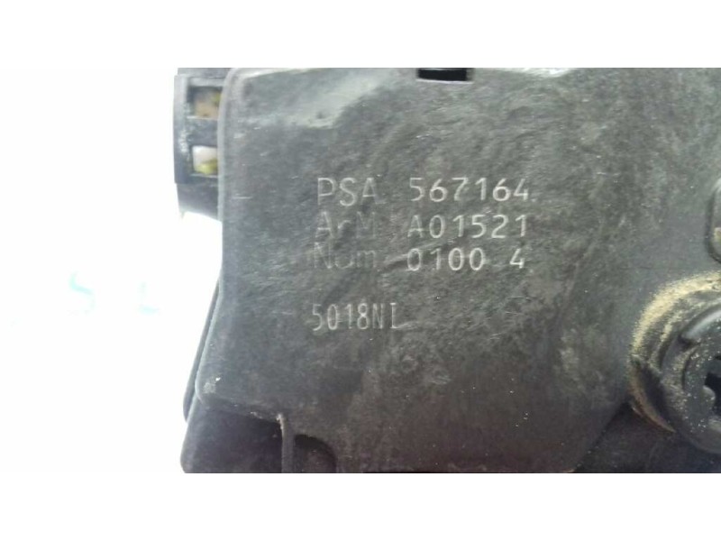 Recambio de cerradura puerta trasera derecha para peugeot 308 confort referencia OEM IAM 567164 A01521 6 PINES