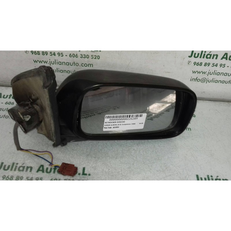 Recambio de retrovisor derecho para nissan almera (n15) competence (1998) referencia OEM IAM A06RH A06RH4D ELECTRICO