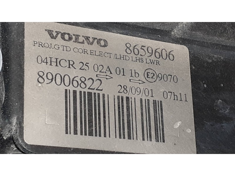 Recambio de faro izquierdo para volvo s60 berlina 2.4 d referencia OEM IAM 8659606 89006822 