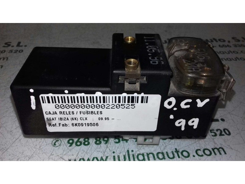 Recambio de caja reles / fusibles para seat ibiza (6k) clx referencia OEM IAM 6K0919506 898846000 VENTILADORES