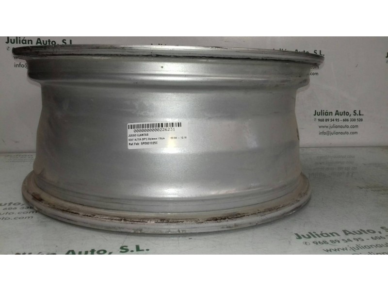 Recambio de juego llantas para seat altea (5p1) stylance / style referencia OEM IAM 5P0601025C 7JX17H2 ET54