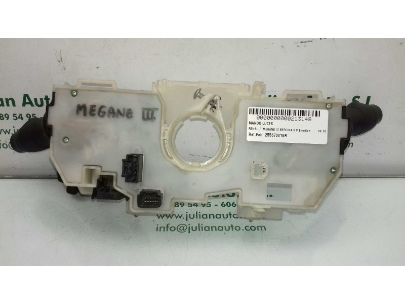 Recambio de mando luces para renault megane iii berlina 5 p emotion referencia OEM IAM 255670019R 255520014R 