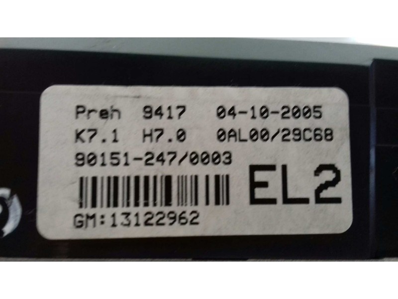 Recambio de mando climatizador para opel astra gtc enjoy referencia OEM IAM 13122962 90151247 